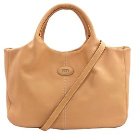 Borsa a mano in pelle 2-Way Tod's da donna Beige