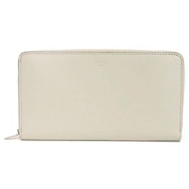 Céline Celine Large Zip Multifunction Wallet Brown White