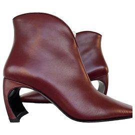 Free Lance Sylvie 70 Botines de Cuero Burdeos Burdeos