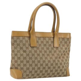 Borsa Tote GUCCI GG Canvas Beige 002 1119 Auth 196694 Beige
