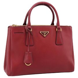 PRADA Handtasche aus Safiano-Leder Rot Gold authentisch mr2837 Rot Golden
