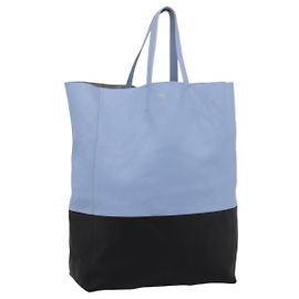 Céline CELINE Horizontal Kabbalaj Handtasche aus Leder Hellblau Gold Auth 198720A Golden Hellblau