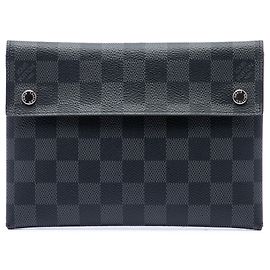 Sac pochette Louis Vuitton Damier Graphite Alpha Pochette MM noir Noir