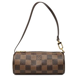 Sac à main Louis Vuitton Damier Ebene Papillon Pochette Marron Marron