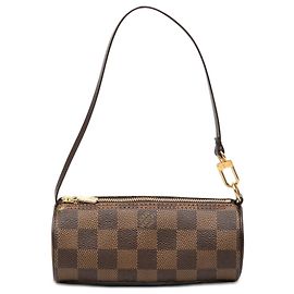 Sac à main Louis Vuitton Damier Ebene Papillon Pochette Marron Marron