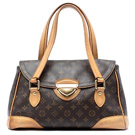 Borsa a tracolla Louis Vuitton Monogram Beverly GM Marrone Marrone