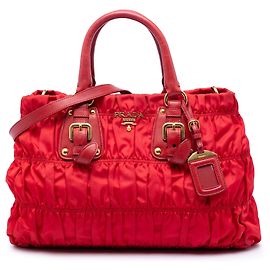 Bolso Prada Tessuto Gaufre rojo Roja
