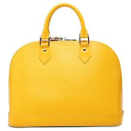 Borsa a mano Louis Vuitton Epi Alma PM Gialla Giallo