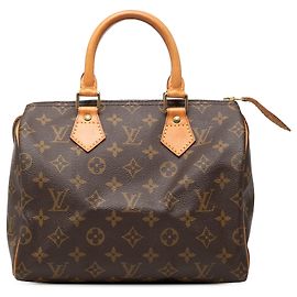 Bolsa Boston Louis Vuitton Monogram Speedy 25 Castanha Marrom
