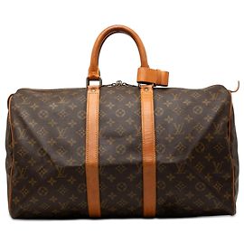 Louis Vuitton Monogram Keepall 45 Reisetasche Braun Braun