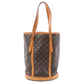 Borsa a tracolla Louis Vuitton Bucket GM Monogram Canvas in marrone M42236 Beige