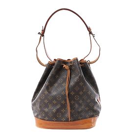 Bolsa de Ombro Louis Vuitton Noe Monogram Canvas em marrom M42224 Marrom