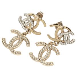 Chanel Coco Mark Stecker-Ohrringe Golden