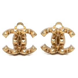 Orecchini a clip Chanel Coco Mark placcati oro D'oro