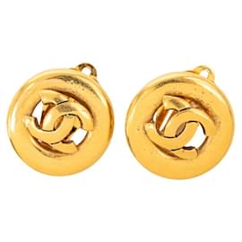 Orecchini rotondi Chanel Coco Mark D'oro