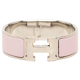 Hermès Hermes Clic Clac H PM Bangle Silvery Pink