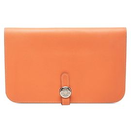 Hermès Portefeuille long Hermes Dogon GM Orange