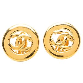 Orecchini a clip Chanel Vintage Coco Mark D'oro