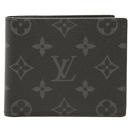 Cartera bi-fold Louis Vuitton Monogram Eclipse Negro