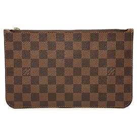 Louis Vuitton Monogram Neverfull Handbag with Accessory Pouch Brown