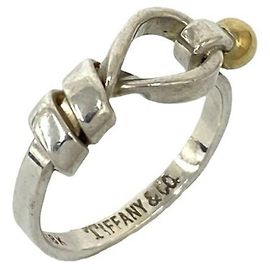 Tiffany & Co Anillo Tiffany Hook & Eye Love Knot Plata Dorado
