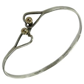 Tiffany & Co Bracciale Tiffany Vintage Hook & Eye Double Heart Argento D'oro