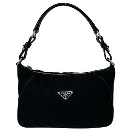 Bolsa Prada com logótipo Triangle Preto