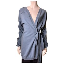Malo Kaschmir-Wickelcardigan Blau Hellblau