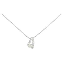 Autre Marque Au750 Diamantenhalskette Silber