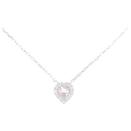Autre Marque Colar de Morganite e Diamantes Au750 Prata