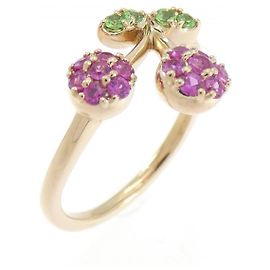 Autre Marque Ponte Vecchio Au750 Saphir Granat Ring Pink