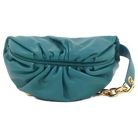 Bottega Veneta 651445 VCP41 Borsa a tracolla in vitello Blu