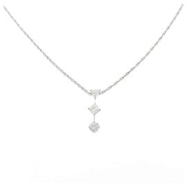Autre Marque Collar de diamantes Pt900 Pt850 Plata