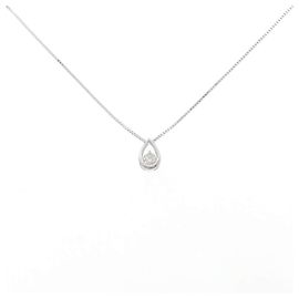 Autre Marque Colar de ouro branco K10 e diamantes Prata