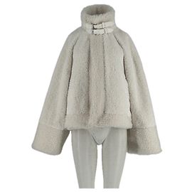 Yves Salomon Beige Kunstpelzjacke Beige