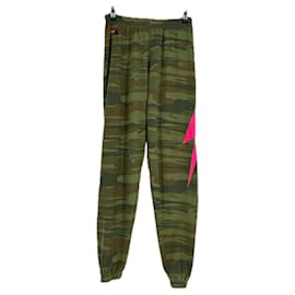 Autre Marque Grüne Jogginghose mit Militarmuster Grün
