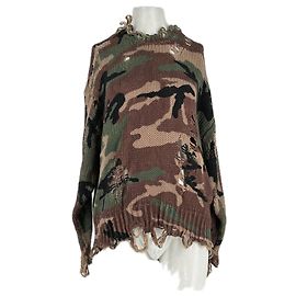 Freeman Porter Pull à motif militaire Marron
