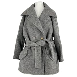 Carven Grey Wool Coat Size 36 Grey
