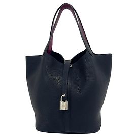 Hermès Sac à main Hermes Picotin Lock MM Bleu Marine