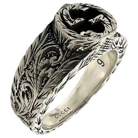 GUCCI Interlocking G Arabesque Ring Silber