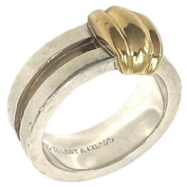 Tiffany & Co Anello Tiffany Vintage Grooved Argento D'oro