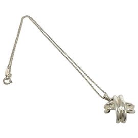Tiffany & Co Colar de Cruz Tiffany Vintage Signature Prata