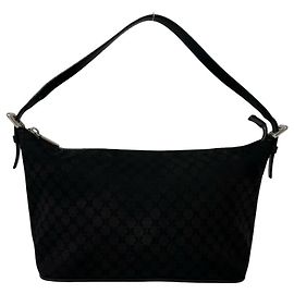 Céline Bolsa de mão preta Celine Macadam Blazon Pattern Preto