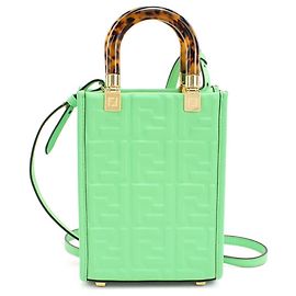 Sac à main Fendi Sunshine Shopper Mini Vert
