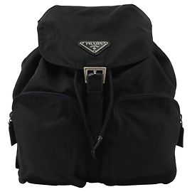 Prada Nylon Backpack in Black Black