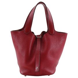 Hermès Hermes Picotin Lock 18 PM Handbag Red