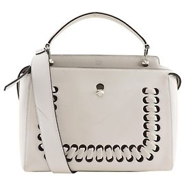 Bolsa Fendi Dotcom em couro branco Branco