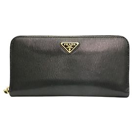 Portafoglio lungo da uomo Prada Vitello Move TR Nero Altro