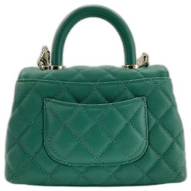 Bolsa de ombro Chanel Coco Handle em verde Verde