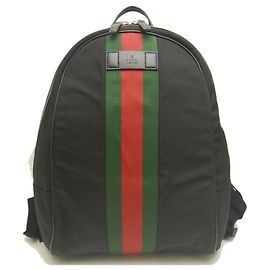 Gucci Sherry Line Nylon Canvas Backpack Black